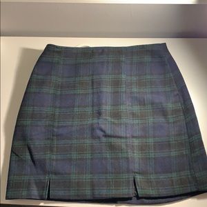 Plaid high-rise skirt